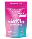 Pink Stork Organic Fertility Tea for Women ← Fertility Supplements for Women with Chaste Tree Berry (Vitex) + Red Raspberry Leaf ← Hormon Balance Herbal Tea for Conception Support  USDA Organic, Caffeine Free - Sweet Mint, 15 Sachets