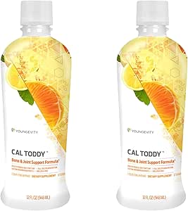Youngevity CAL Toddy - Calcium (Citrate, Phosphate) Magnesio 1,200mg/600mg - Vitaminas D-3, Zinc, Copper, Potasio, Boron y 70+ Trace Mineral Cofactores - Soportes Bone Health - 32 Fl Oz (Pack of 2)