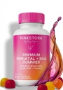 Pink Stork Premium Prenatal Gummy Vitamins with DHA, Folate, and Vitamin D - Multivitamin for Neural Tube and Fetal Brain Development - 60 Vegan Gummies for Morning Sickness Support