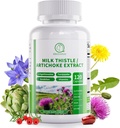 Milk Thistle Suplemento, Liver Cleanse Detox & Reparar Fórmula, 16-en-1 Herbal Liver Support Pill con Artichoke, L-Ergothioneine, Turnjujube Dandelion Extract for Liver &amp; Antioxidant 120 Capsules