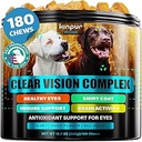 Vitaminas para Perros - Suplemento de Visión de Perros para Perros Estadios, Cuidado de Perros, Apoyo Inmunitario - Vitamina С, Carrota, Aceite de Peces, Lutein - 180 Mandíbulas suaves con sabor a pato - para todas las razas y edades