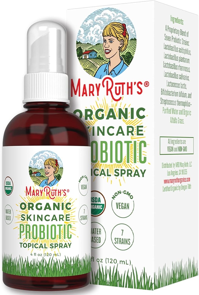 Probiótico tópico USDA Orgánica Probióticos Tópicos para Salud Digestiva Lactobacillus Acidophilus Probiótico Salud &amp; Apoyo Inmunitario Suplemento Vegan No GMO Gluten Gratis 4 Fl Oz