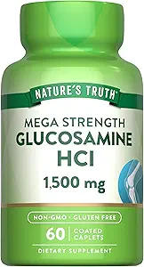 La verdad de la naturaleza Glucosamine HCI 1500mg ← 60 Caplets  durable Mega Strength Silencio No Gluten Suplemento gratuito