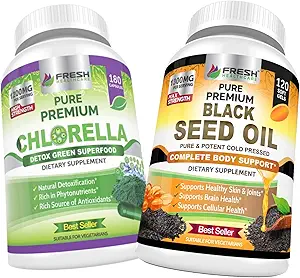 FRESH HEALTHCARE Chlorella and Black Seed Oil - Bundle