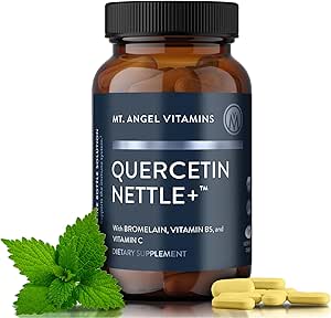 Mt. Angel Vitamins Quercetin Nettle+ - Supports Allergy Wellness & Sinus Health, Featuring Quercetin with Bromelain, Crafted for Seasonal Well-Being, cGMP Certified, Made in USA, 60 Tablets