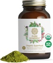 PURE SYNERGY Organic Superfood Powder ← Green Superfood Powder ← Suplemento Alimentario completo con verdes orgánicos, espirulina y hongos  durable for Energy, Healthy Aging, and Immune Health (12.5 oz)