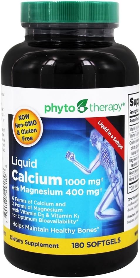 Fitoterapia Rx Calcium Liquid Softgel - 180 por paquete - 1 cada uno.