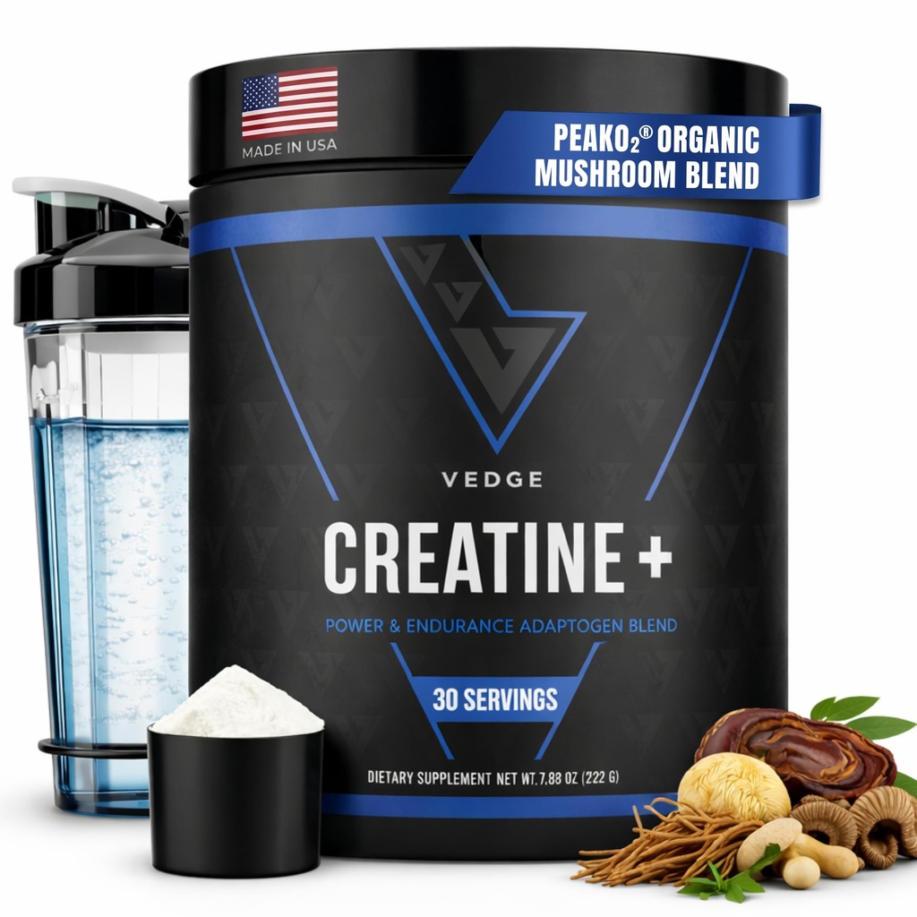 Vidge Nutrition Creatine + ← Cretina de base vegetal Vegan Monohydrate Powder ¦ Energía, Rendimiento & Función  durable Ayudas ergógenas para los atletas