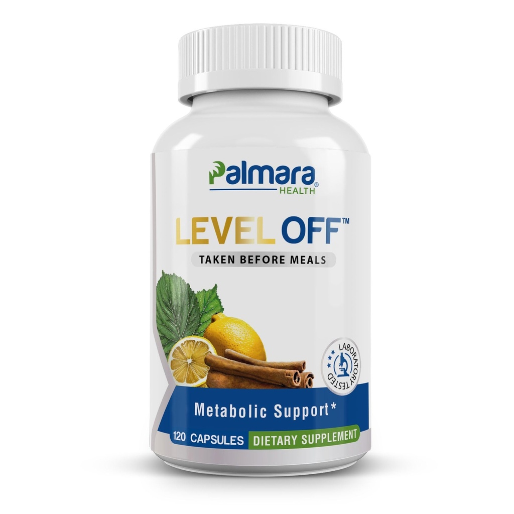 Level Off Anti Spike Formula Glucose Supplement – Capsules for Metabolic Health, Supports Healthy Post-Meal Glucose Spikes, Vegan, Non-GMO, Gluten Free (120 Count (Pack of 1))