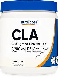 Nutricost CLA (Conjugated Linoleic Acid) 8oz (227g) Powder - Gluten Free, GMO Free CLA Supplement