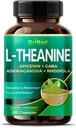 GriMed L-Theanine 11,900mg- X10 Power with Apigenin, GABA Ashwagandha, Rhodiola - Relax " Restoration Focus and Memory - Made in USA (150 Count (Pack of 1))