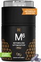 Alta Rendimiento Nutrición Metabolismo Booster, HPN M(6) Fat Burner, Natural Weight Loss Suplemento, Apoyo Lean Muscle, Aumentar Energía, Vegan Friendly, Testado clínico, 60 cápsulas