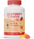 SmartyPants Kids Complete Gummy Vitaminas: Multivitamina, Vitamina D3, B12 (Metilcobalamina), Y Omega 3 DHA / EPA Fish Oil, 120 cuentan
