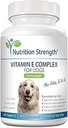 Vitamina E para perros, Promover la Salud Cardiovascular, Membranas de Soporte, Complejo de Vitamina E para Boost Dog Immune System Plus Zinc, Selenium, Folate, Aceite de Salmón, 120 Tabletas Chewable