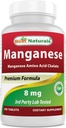 Best Naturals Manganese (Manganese Amino Acid Chelate) 8 mg- 250 Tablets