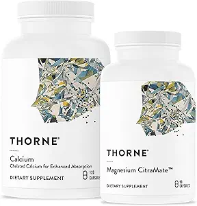 THORNE - Bone Health Bundle - DiCalcium Malate y Magnesium CitraMate - 90 a 120 Servings