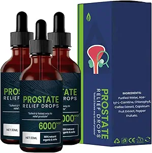 Prostate Treatment Drops - Prostate Relief Drops, Prostate Natural Herbal Drops, DHT Blocker Urinary Health &amp; Prostate Support Supplement for Mens Health (3pcs)