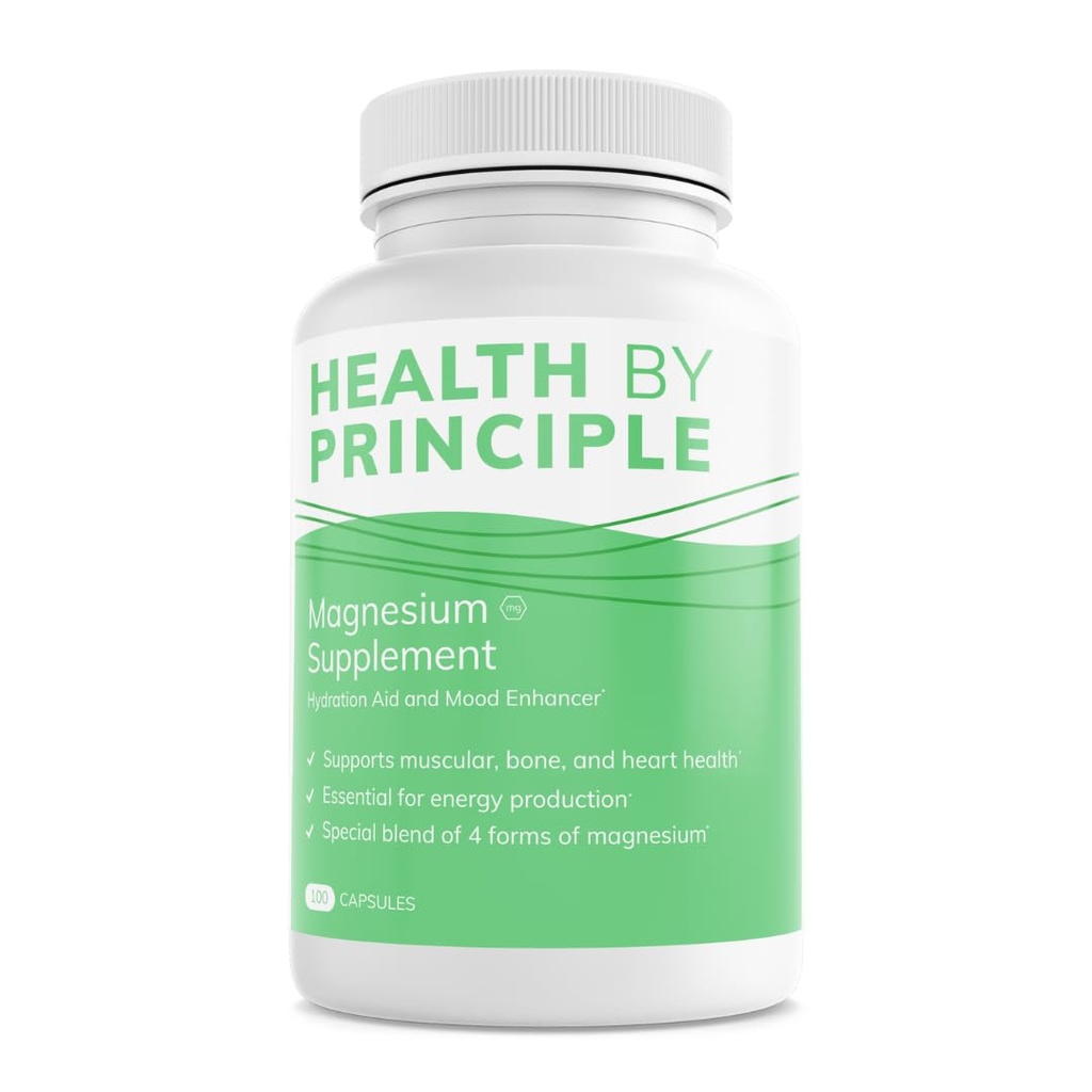 Suplemento de Magnesio TENIDO 4 Tipos de Magnesio en 1 Cápsula ANTE Glycinate, Malate, Taurate, " Citrate for Muscles " Sleep TEN High Absorption TEN Vegan, Non-GMO TENIDO 100 Cápsulas