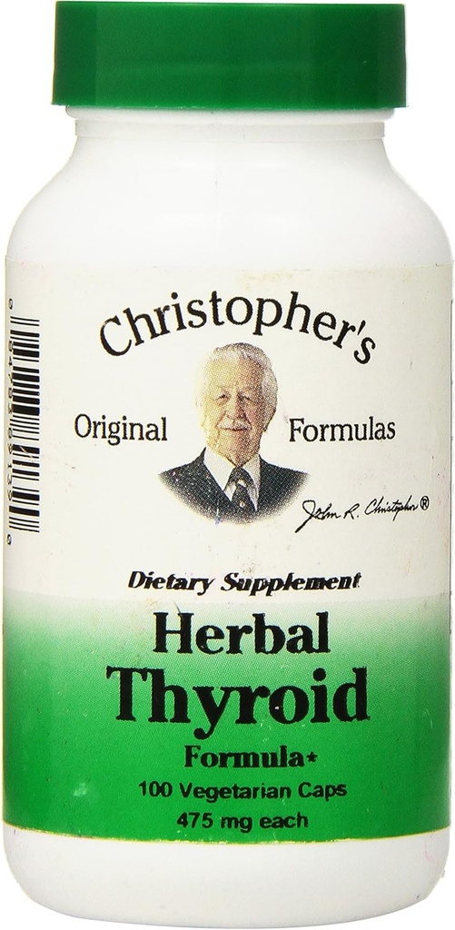 Fórmula del Dr. Christopher Fórmula Herbal Thyroid, 100 Conde