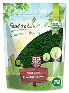 Comida para vivir mezcla de algas orgánicas, 1 libra – espirulina y clorella 50/50 Blend, non-GMO, rica en clorofila, cruda, pura, superalimentaria vegana, granada, buena fuente de proteínas