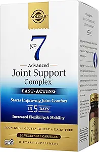Solgar No. 7 - Soporte Conjunto y Confort - 90 cápsulas vegetarianas - Aumento de la movilidad y flexibilidad - Gluten-Free, Dairy-Free, Non-GMO - 90 piezas