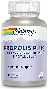 SOLARAY Propolis Plus | Healthy Immune System Support with Propolis, Bee Pollen & Royal Jelly | 90 VegCaps