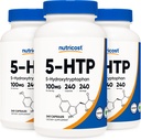 Nutricost 5-HTP 100mg, 240 cápsulas vegetarianas (5-Hydroxytryptophan) - No GMO & Gluten Free (3 botellas)