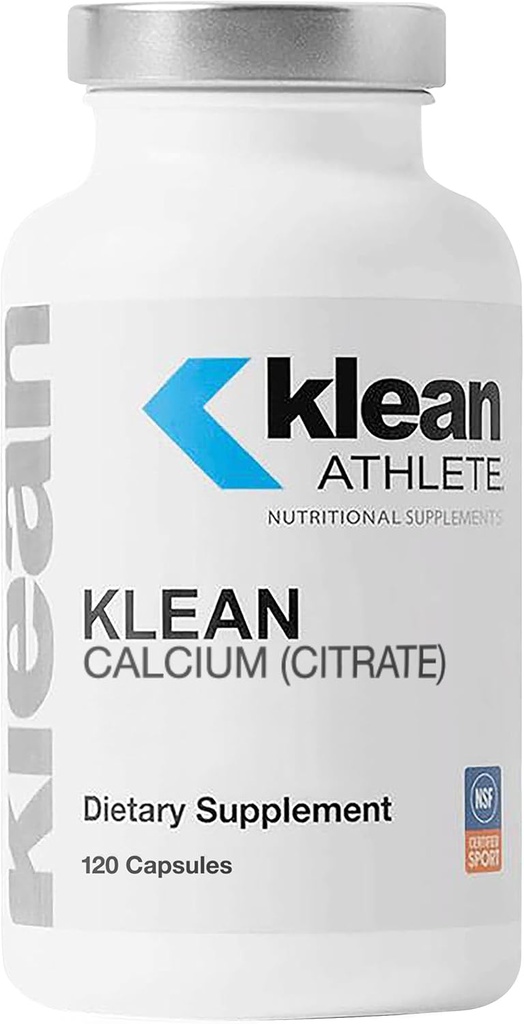 Klean ATHLETE Klean Calcium Citrate - for Bone Health & Density - Soporte de bonificación para deportes* - Gluten Free, Vegan < Non-GMO - 120 Capsules