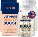 Moerie Hair Growth Supplement for Women &amp; Hombres - Hair Skin and Nails Vitaminas con Biotina, Q10 & Minerals - Para elgador, Tratamiento de la pérdida de pelo más completo - Advanced Beadlet Delivery System - 120 Pills