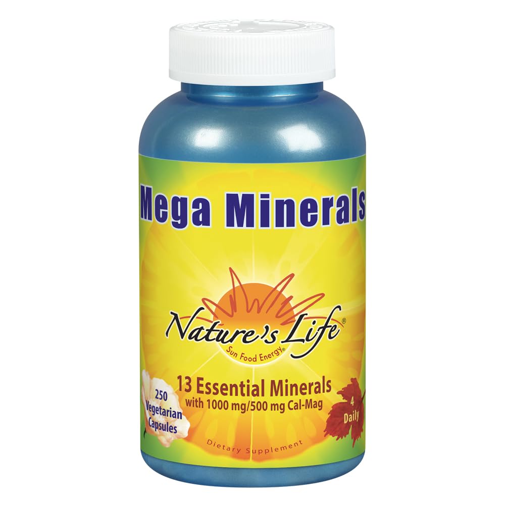 Complejo Vida Mega Minerales de la Naturaleza ← Completa Multi Mineral + Vitamina D Suplemento TEN 250 cápsulas vegetarianas