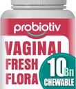 Probióticos vaginales para mujeres 10 millones de pesos CFU + Prebióticos orgánicos — Apoya la salud vaginal, mantiene el equilibrio de pH vaginal " promueve la frescura femenina, tabletas de sabor a fresa