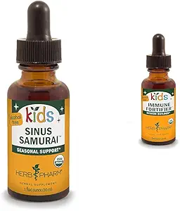 Herb Pharm Kids Sinus Samurai &amp; Immune Fortifier Organic Liquid Herbal Formulas, 1 Fl Oz &amp; 1 Ounce