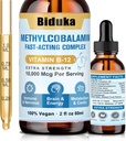 10,000mcg Vitamina B12 Sublingual Liquid Drops, Fórmula Única con D3, B9(Acid Alimentario), Calcio, Energía de Apoyo, Corazón, Mood, Cerebro, Sistema Inmunitario, Vegetariano, No GMO &amp; Gluten Free