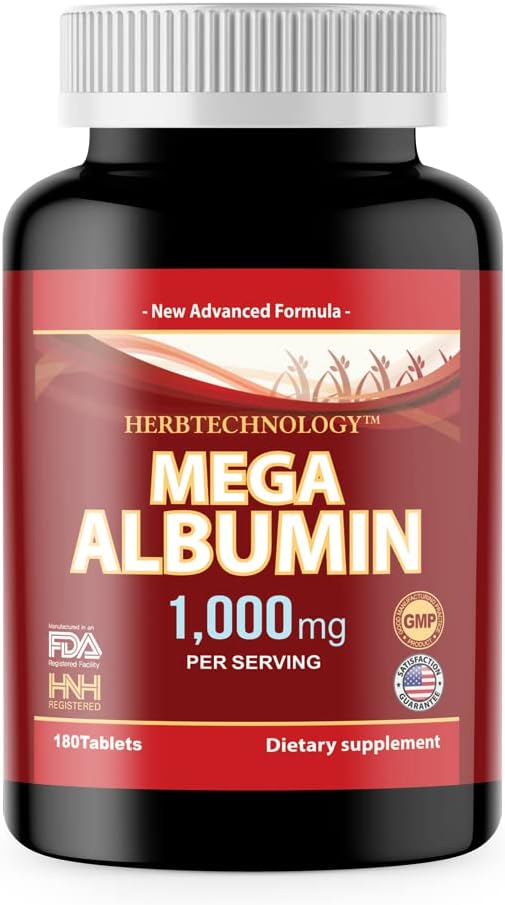Dr.K adultoC HNHusa Mega Albumin Protein 1000mg 180 Tablets Healthy Kidney Liver Function Wellness Total Health Support Energy Life Balance Suplemento 180tabs 1pk
