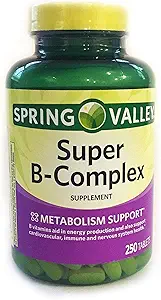 Spring Valley Super B-Complex, Metabolismo Support, 250 Tablets
