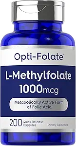 Carlyle L Methylfolate 1000mcg TENIDO 200 Capsules TENIDO Relación calidad/precio Optimizado y Activado ← Non-GMO, Gluten Free TEN Methyl Folate, 5-MTHF ANTE por Opti-Folate