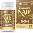 1500 MG Liposomal NAD+, 98%+ Absorción, NAD+ Suplemento para Mujeres y Hombres con TMG, para la Defensa del Envejecimiento, Energía Celular, Función cerebral del corazón, Longevidad, 360 Softgels