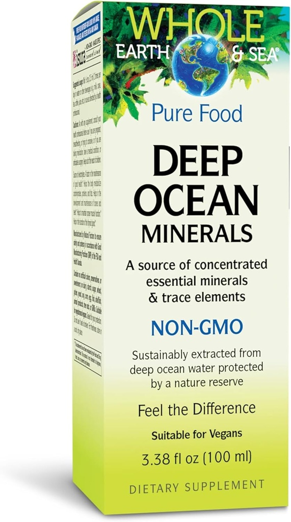 Factores naturales enteros del mar, minerales del océano profundo, 3.38 oz