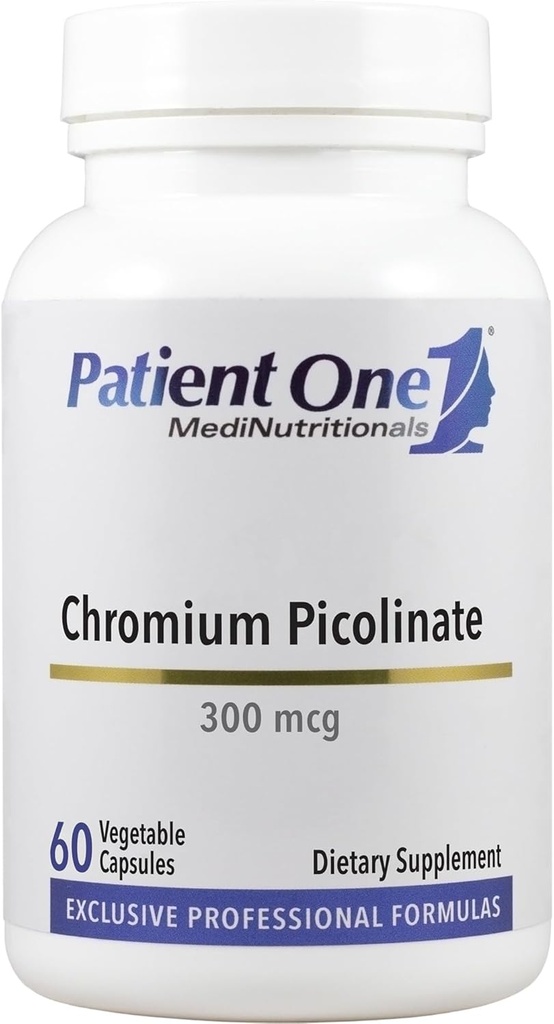 Picolinato de cromo 300 mcg tención Suplemento para apoyar la salud cardíaca y metabólica* Silencio 60 cápsulas