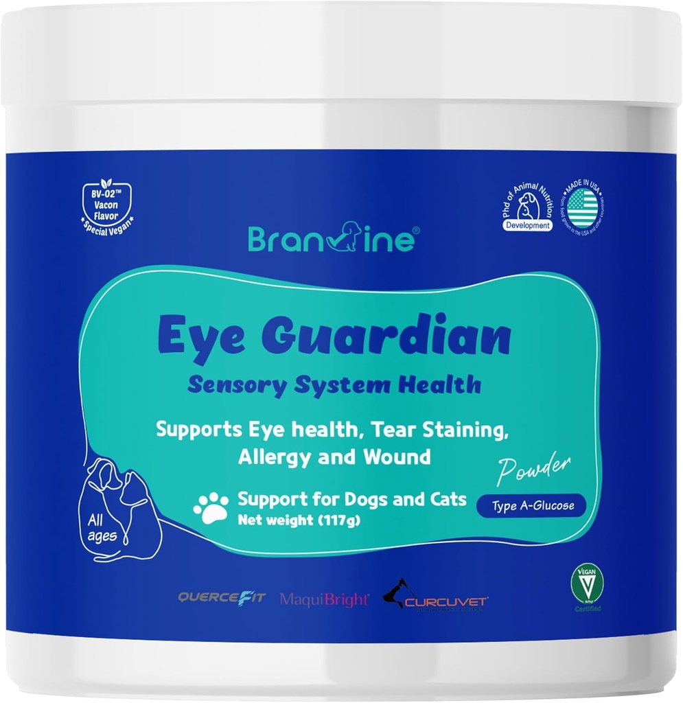 Eye Guardian for Cats and Dogs - Supports Eye Health, Tear Staining, Alergy and Wound (117g) with MaquiBright (Normal Weight)