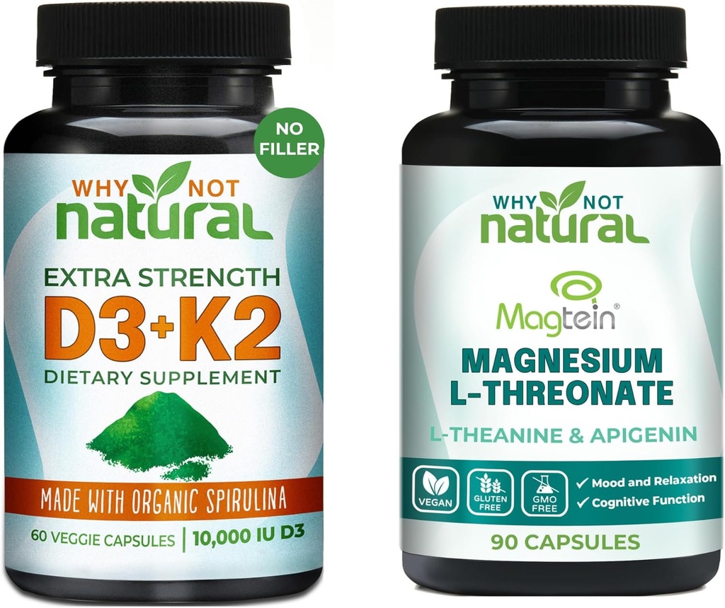 Por qué no Magnesio Natural L-Treonato Complejo y vitamina D3K2
