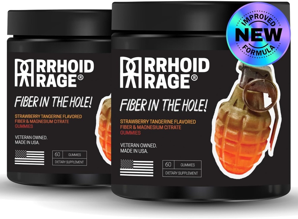 Fibra y Magnesio Gummies, apoya la salud digestiva, apoya el estreñimiento, ayuda a prevenir las hemorroides, tiene fibra soluble e insoluble, hecha en EE.UU., 60 ct (2)