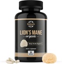 Orgánica León Mane Cerebro Apoyo dietético Suplemento Premium León Mane Mushroom Extracto - 90 cápsulas