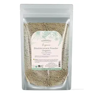 Starwest Botanicals Dried Bladderwrack Organic Powder - Natural Seaweed Herb, Fuente de Iodine, Potasio, Zinc, Calcio, Vitaminas A &amp; C, Certified Kosher, Non-GMO - 4 oz Pouch