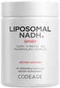 Codeage Liposomal NADH+ Suplemento - NADH, Vitamina B12, D-Ribose como Bioenergía Ribose, CoQ10-2-Month Supply - Entrega Liposomal - β-Nicotinamide Adenine Dinucleotide Pills - Non-GMO - 60 cápsulas