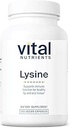 Vital Nutrients Lysine | Lysine Supplement Supports Healthy Lip and Oral Tissue | Immune Support Supplement Promotes Calcium Absorption | Gluten, Dairy, Soy Free | Non-GMO | 100 Capsules