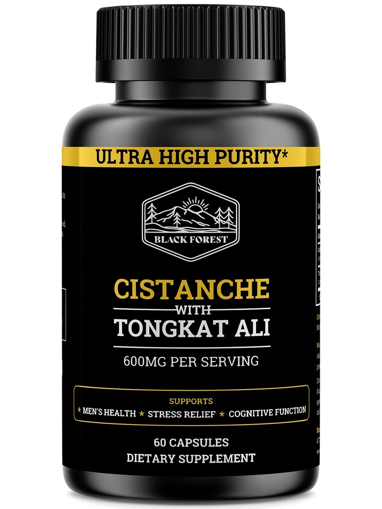 Cistanche Tubulosa 200mg &amp; Tongkat Ali 400mg (Máx Purity) 2 Mes Fuente (50% Echinacoside + 10% Acetoside with Tongkat Ali for Men 200:1 (Longjack) Eurycoma Longifolia similar to Fadogia Agrestis