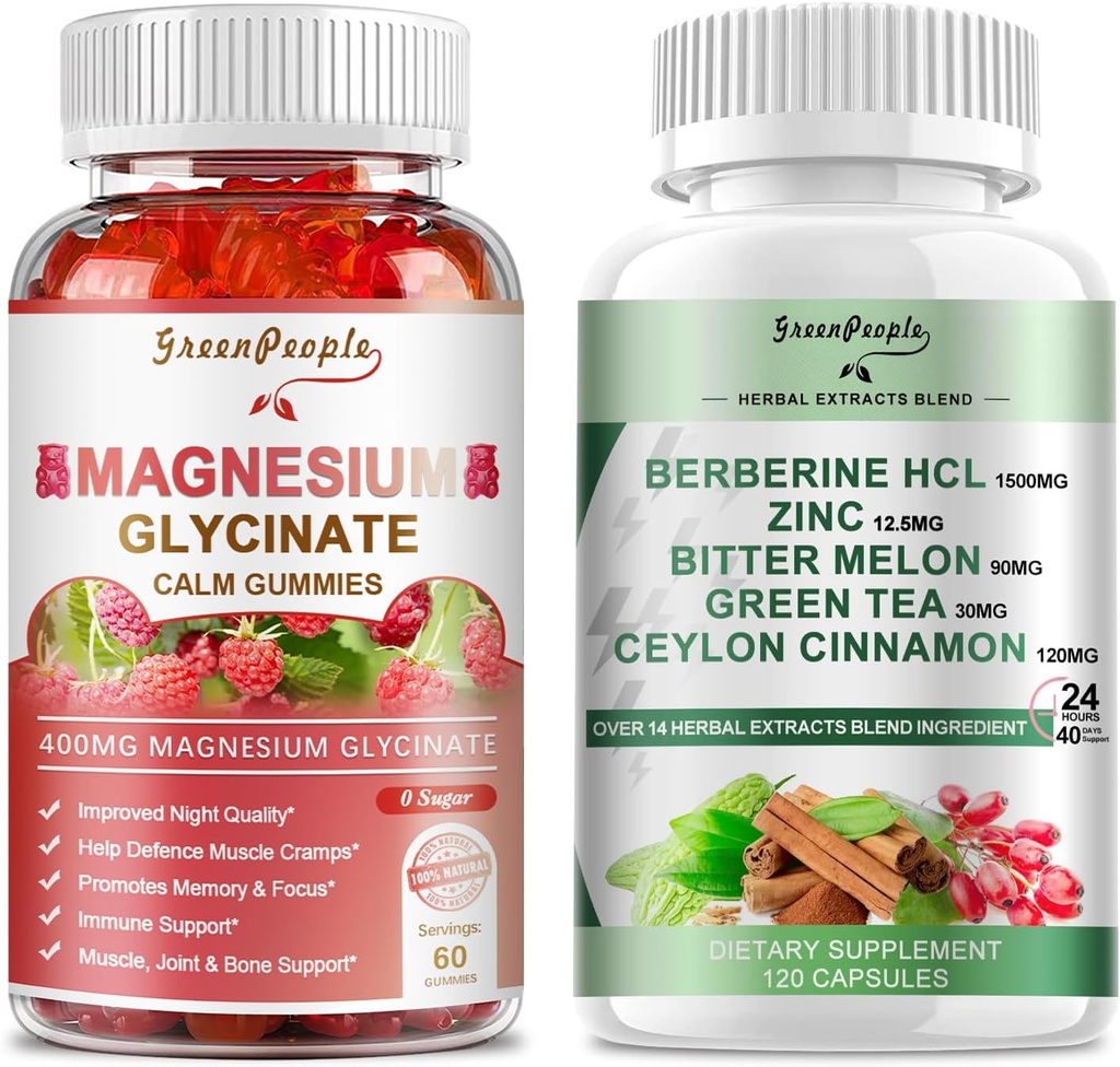 GREENPEOPLE Magnesium Glycinate Gummies &amp; Berberine