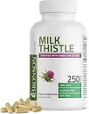 Bronson Milk Thistle Silymarin Marianum &amp; Dandelion Root Liver Health Support, Antioxidant Support, Detox, 250 cápsulas