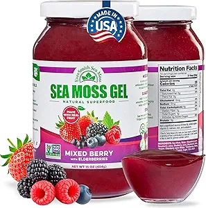 Wildcrafted Irish Sea Moss Gel Silencioso Hecho en EE.UU.   Rich in Vitamins & Minerals Silencio Sea Moss Gel Raw ← Suplemento Nutricional Silencio Mixed Berry (16 oz)